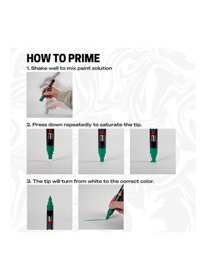 بوسكا مجموعة أقلام بوسكا للطلاء – 8 ألوان، رأس دقيق (Bullet Tip) - Image 4